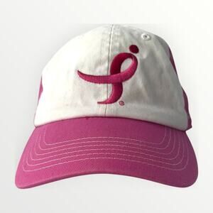 'In Pink' Susan G. Komen Breast Cancer adjustable buckle Baseball Cap Hat EUC